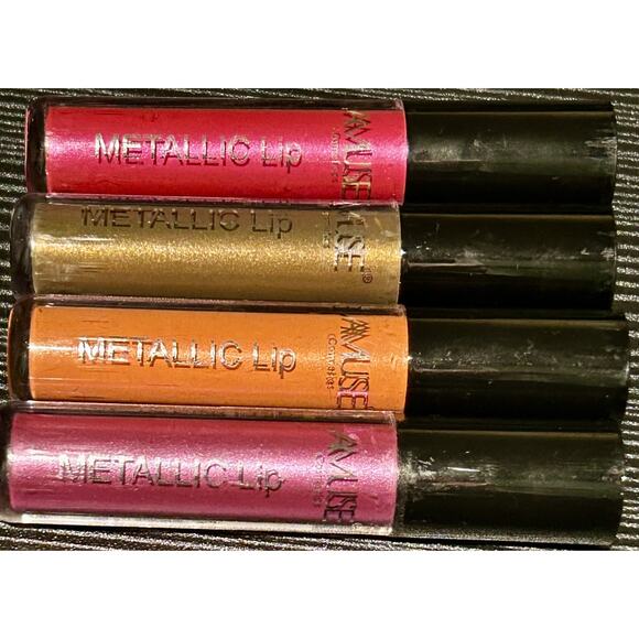 ~New~ AMUSE Metallic Lip Liquid Lipstick - Lot of 3: LIP2093-1 , -2 , -4, & -10 - Picture 1 of 9